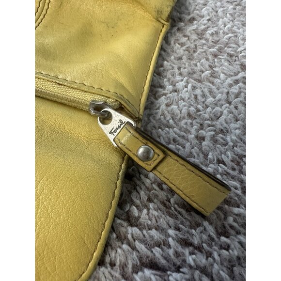 FOSSIL Women's Hanover Yellow Genuine Leather Wallet - Picture 10 of 13